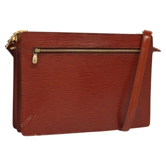 LOUIS VUITTON Epi Angian Clutch Bag Brown - Picture 1 of 15
